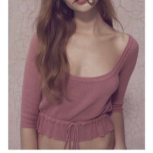 For Love & Lemons Crop Top Sweater